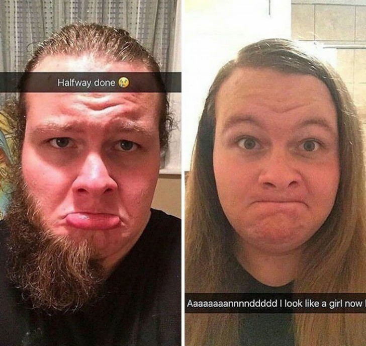 He cut his beard and ... "I look like a little girl now!"