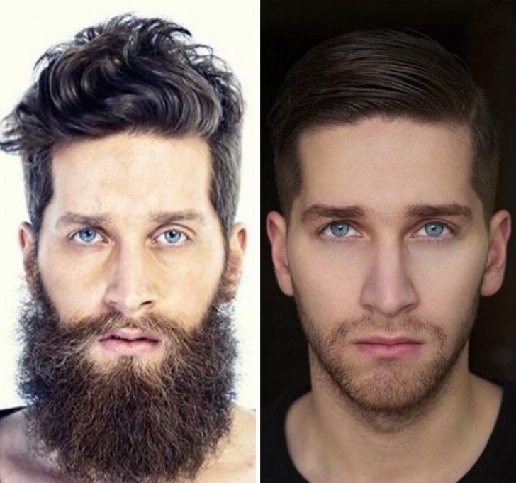 The mesmerizing look is the same ... Better with or without a beard?
