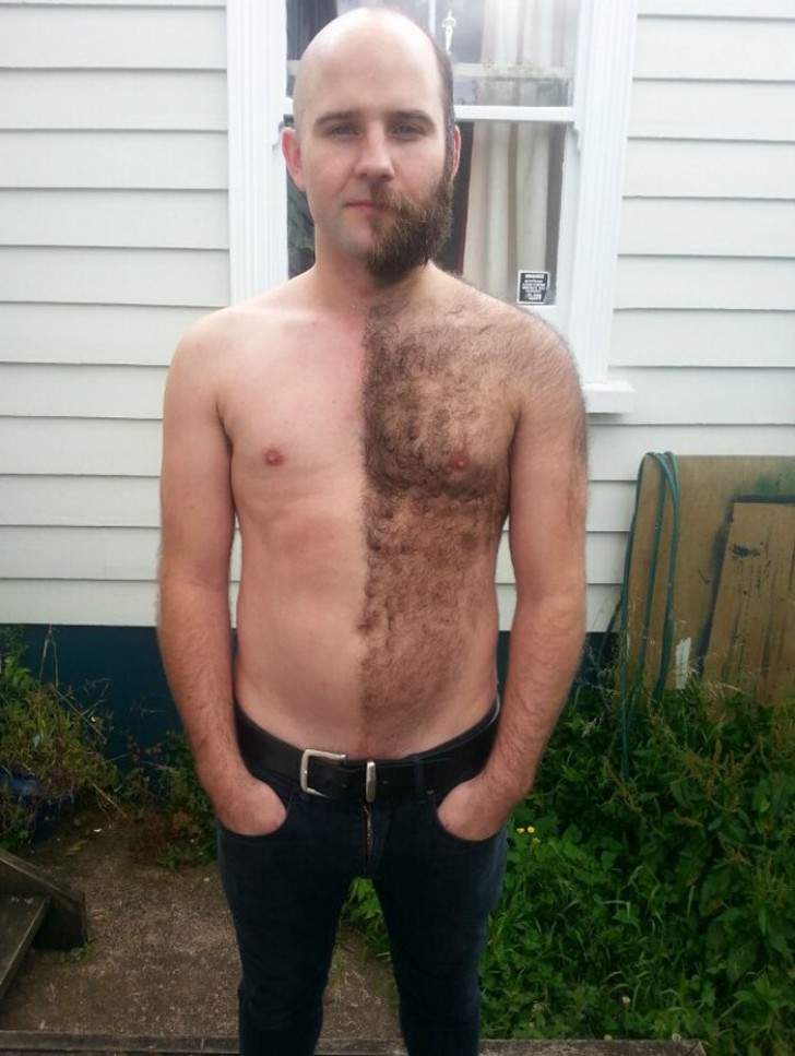 He shaved not only half of his beard but ... his whole body!
