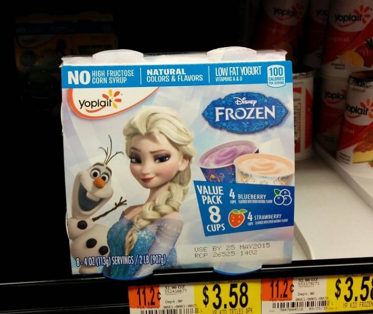Ma femme m'a demandé de lui acheter du frozen yogurt. J'étais tenté d'acheter ça mais je me suis dit qu'il valait mieux vivre.