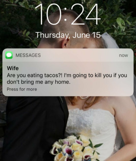 Tu manges des tacos? Si tu ne m'en apportes pas un peu à moi aussi, je te tue!