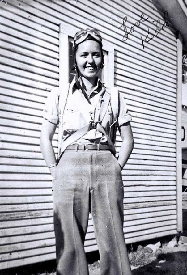 As a woman, my grandmother (nicknamed Kidd) was not allowed to join the Air Force! So she taught young men to fly in Stephenville, Texas During WWII.