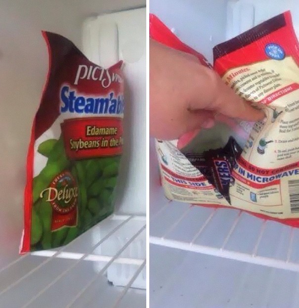 3. Are your children overly greedy for sweets and snacks? Hide the sweets and snacks that you want to ration out in the bags or containers of vegetables they hate the most!