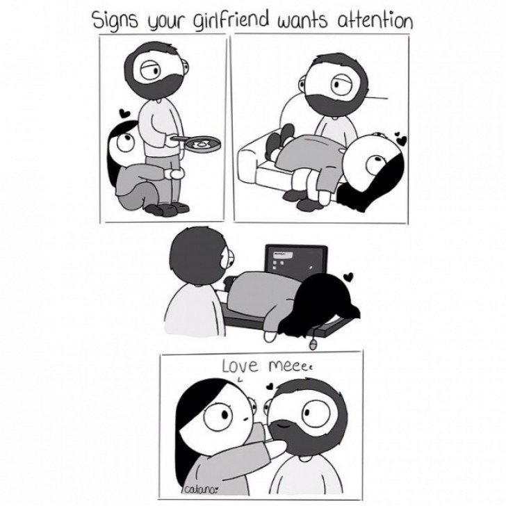 1. Tutti i segnali che la tua ragazza ti invia per farti capire che vuole attenzioni.