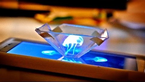 6. Turn your smartphone screen into a holographic 3D projector