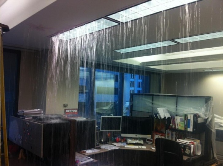14. A frozen water pipe bursts!
