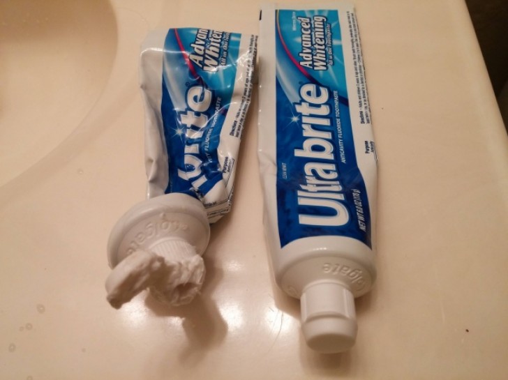 I vårt hem köper vi två tandkräm som används separat!