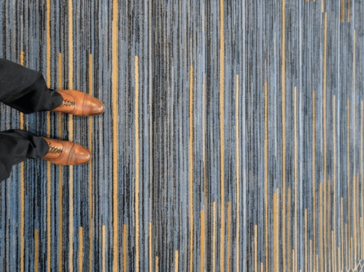 14. No es la mejor alfombra para una rampa con escalones!