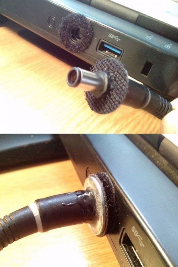 5. When the PC charger refuses to remain plugged into its receiving socket, here is the solution!