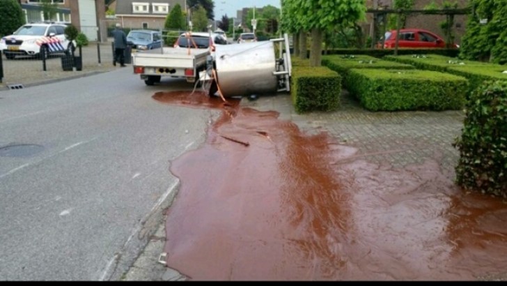 400 litres de chocolat perdus pour toujours...