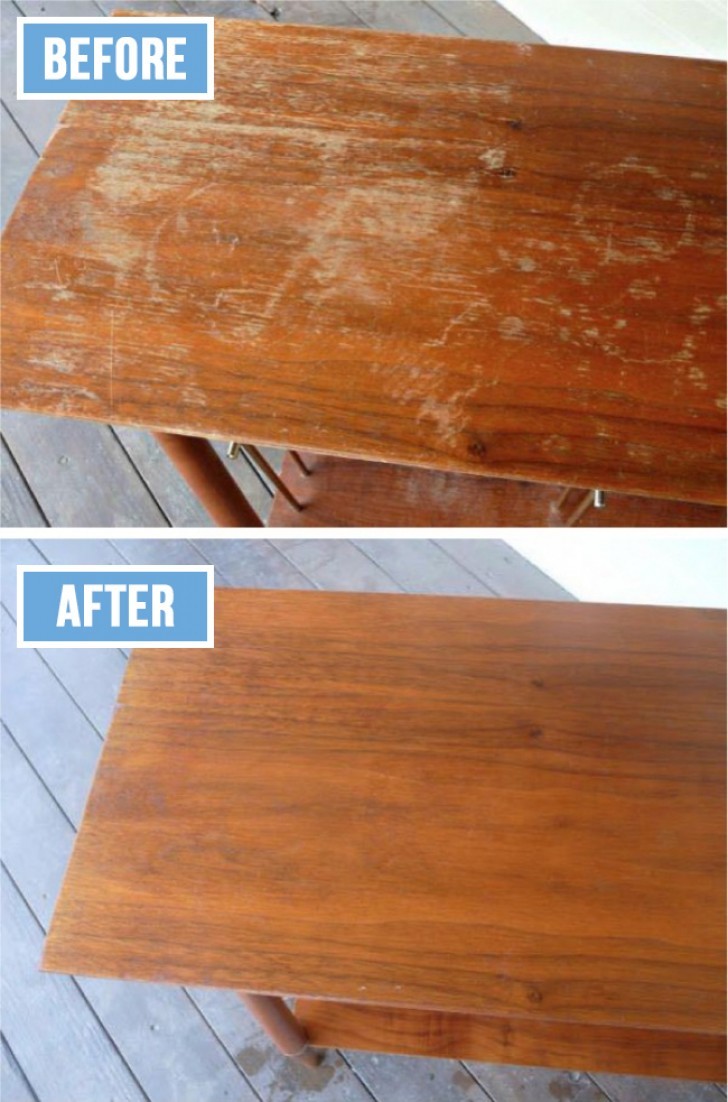 5. Come eliminare i graffi dal tavolo di legno.
