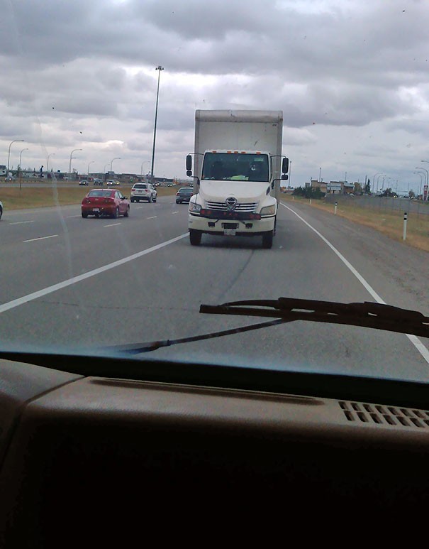 I fell asleep in the car and my husband told my children to scream altogether. I woke up and saw a truck coming toward us! I still have not recovered from the fright they gave me!