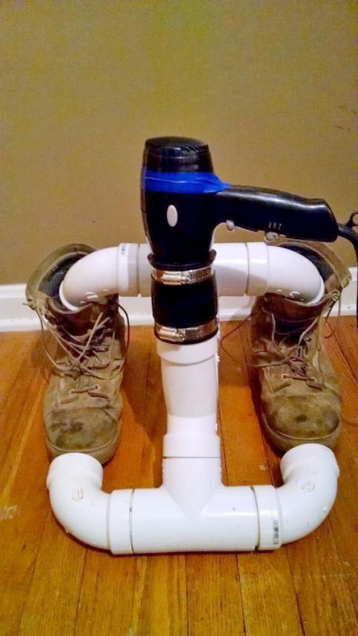 Este invento para secar los zapatos merece una patente!