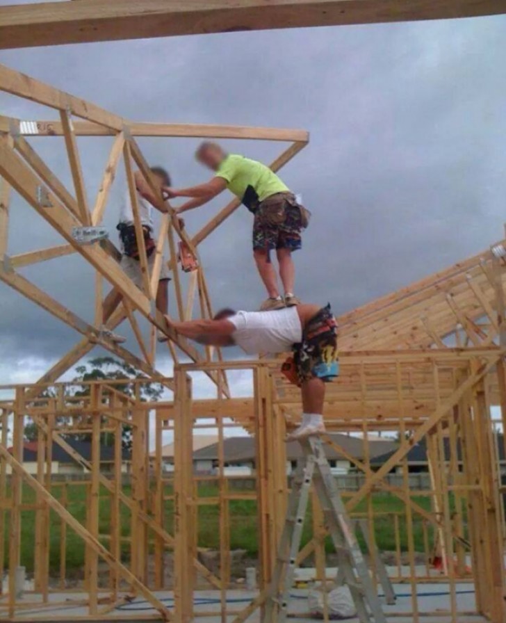 A torre humana também é muito utilizada.