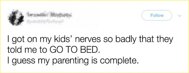 "Ik ben boos want mijn kinderen zeiden me 'Ga naar bed mamma'. Ik denk dat mijn rol als ouder erop zit".