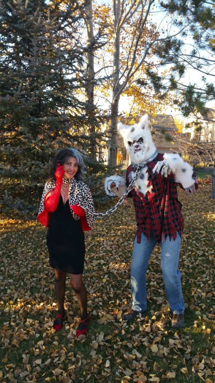 "My parents on Halloween."