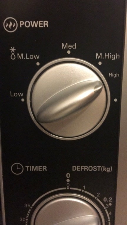 Control dials that are incomplete due to the lack of space ...