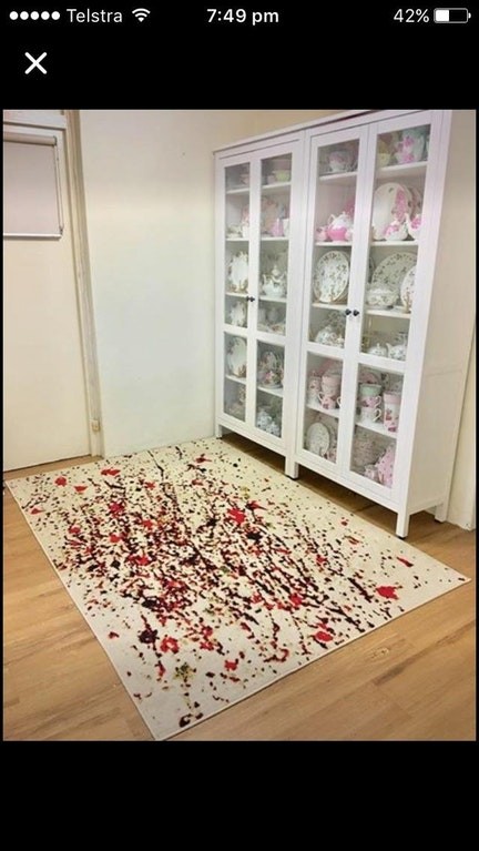 A beautiful carpet or a crime scene?