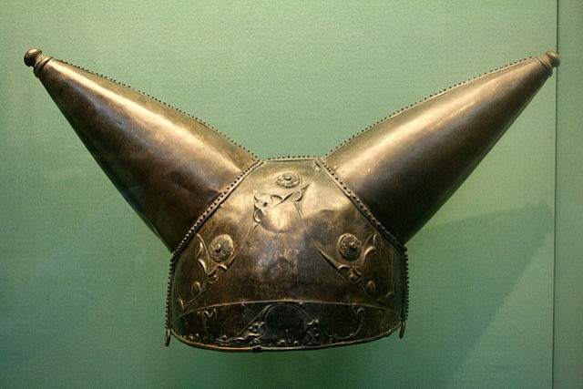 De Vikingen droegen geen gehoornde helmen.