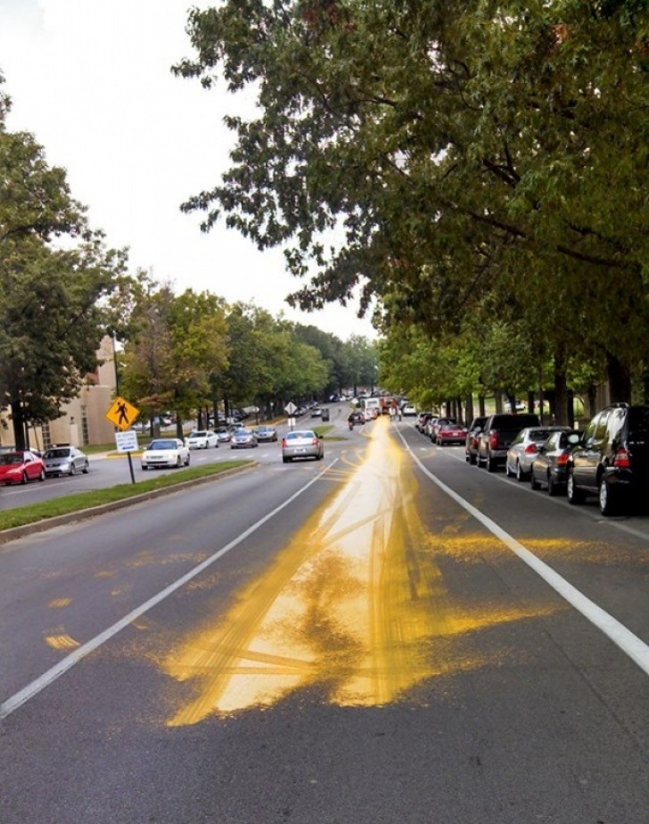 The first day on the job operating a road marking paint truck ...