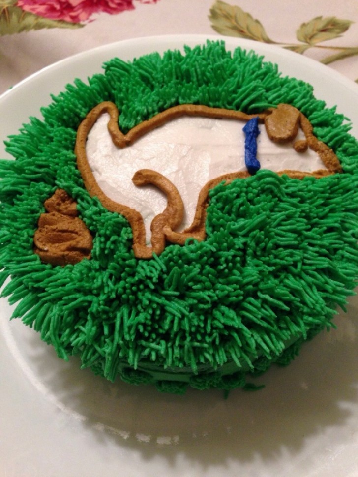 5. " La torta para mi cumpleaños que ha preparado mi hermano".