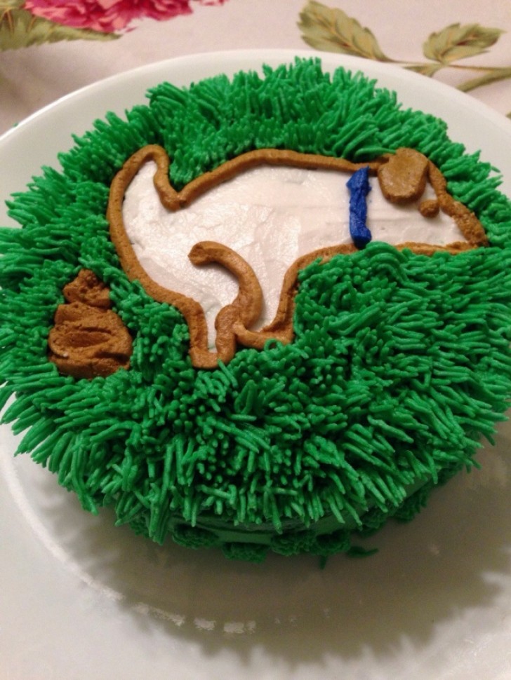 Esta foi a torta de aniversário que meu irmão preparou para mim.