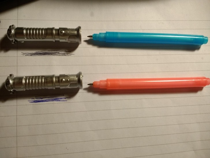Cuando el color de las lapiceras no corresponden al color de la tinta.