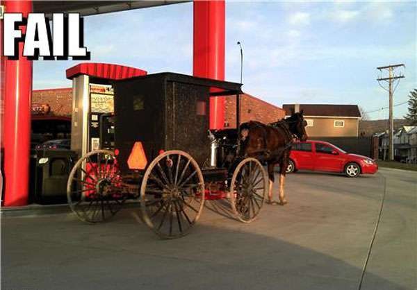 Refueling a horse and buggy?