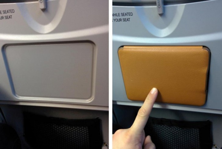 This e-book reader fits perfectly into the tray table on the airplane.