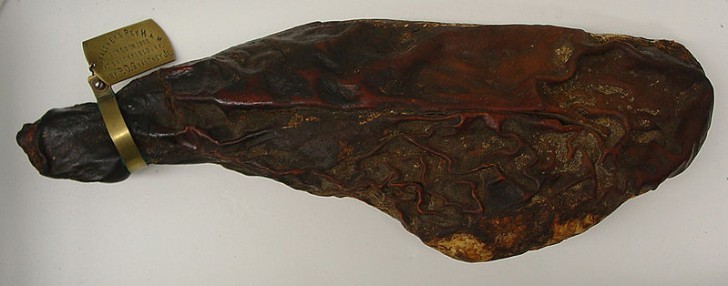 Questo prosciutto unico nel suo genere è custodito nel museo della contea di Isle of Wight, nello Stato della Virginia (USA).