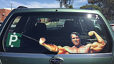 When there are a lot of rainy days, even Schwarzenegger's muscles would be sore ... Or no?