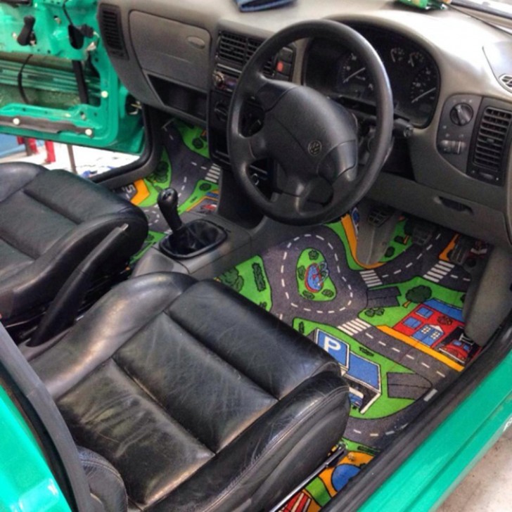 Has anyone ever seen car floor mats like these?