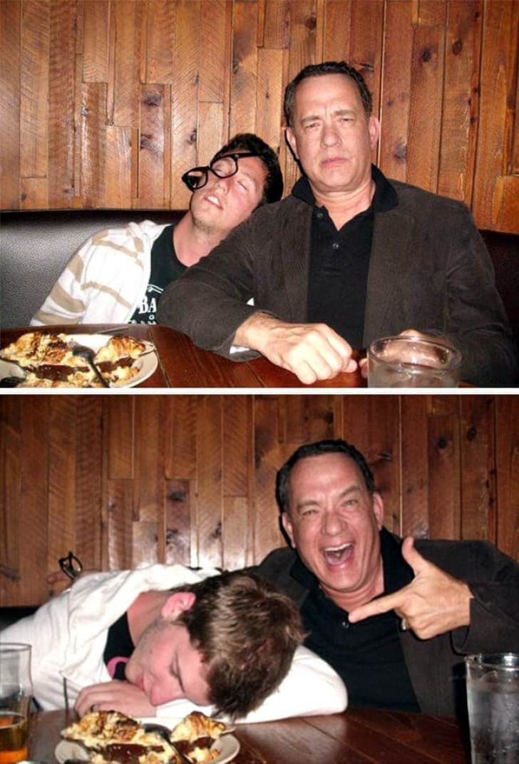 11. How to still fall asleep despite the presence of beer, food ... and Tom Hanks!