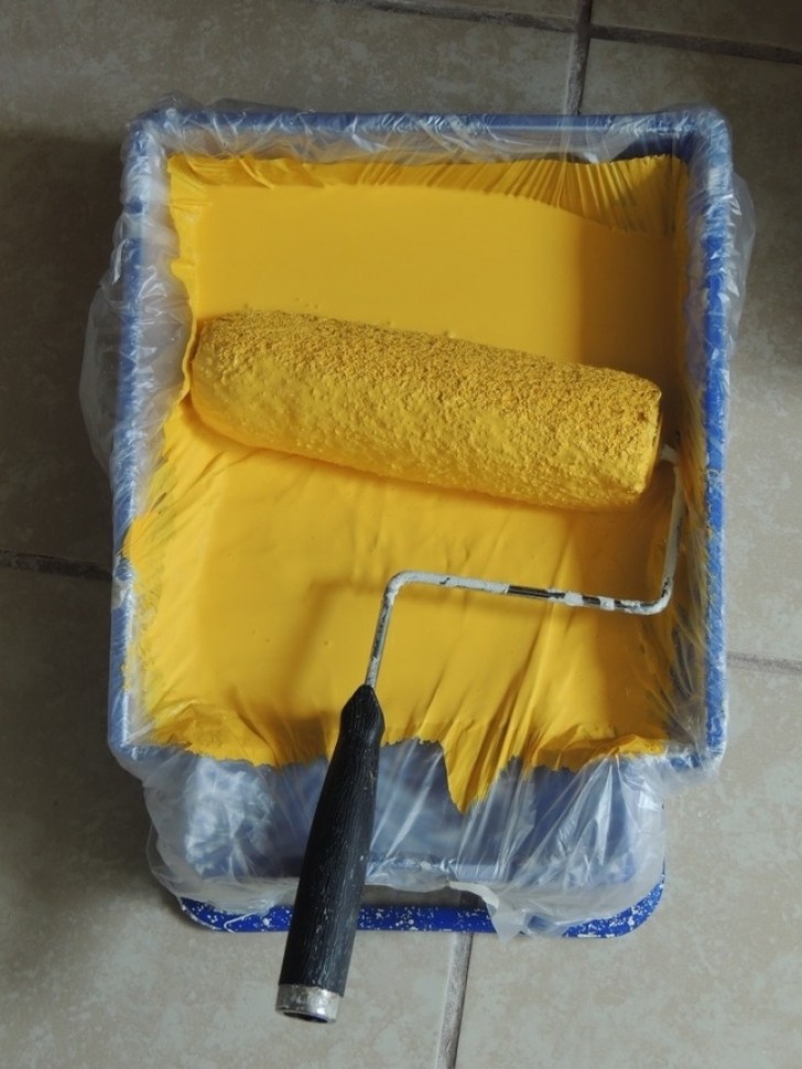 If you need to paint a wall, first line the paint tray with a plastic bag. Then when you have finished painting, you can throw away the plastic bag without having to clean the paint tray!