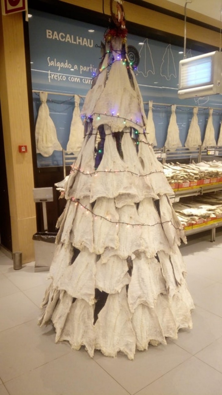 So sieht ein Weihnachtsbaum in einem Fischladen aus.