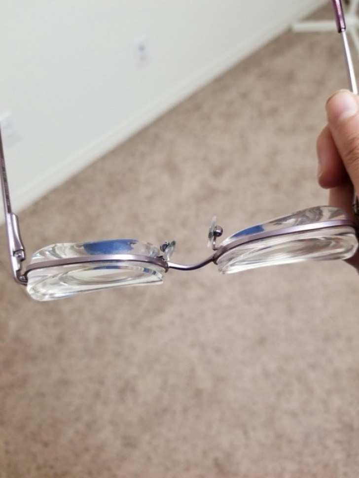 The thickness of a pair of -22.00 prescription glasses.