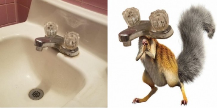 This faucet is identical to the character Sid from the movie "Ice Age".