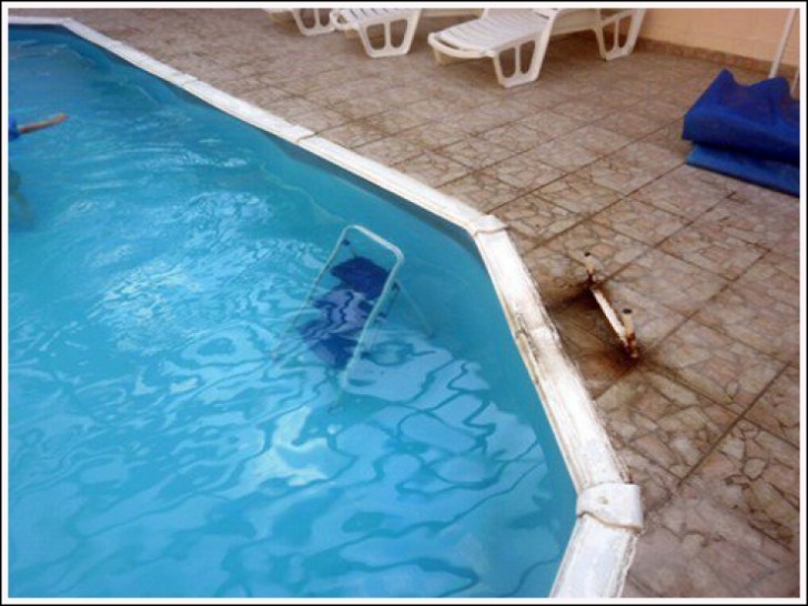 12 - Someone needed a fast and safe way to get out of the swimming pool ...