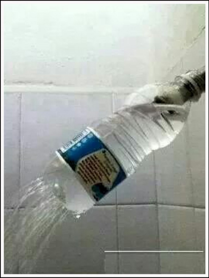 4 - Who needs a showerhead when you have a plastic bottle?