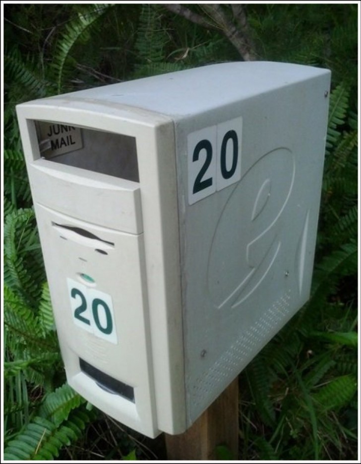 7 - An old computer tower upcycled as a mailbox!