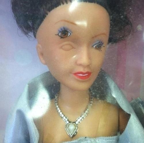 1. How did this doll's eye end up on her forehead!