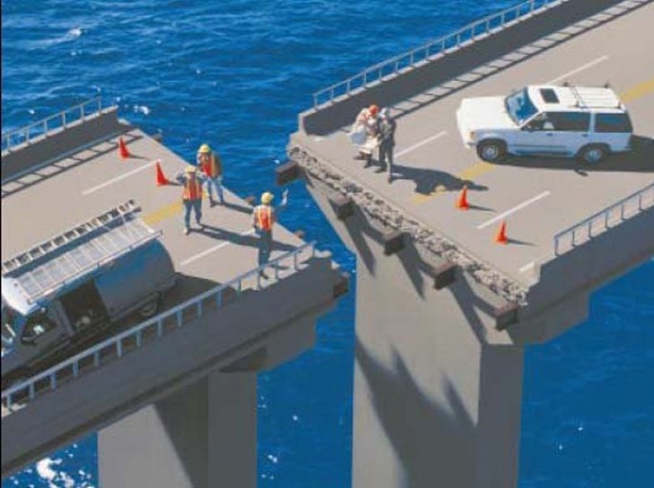 2. The engineer who supervised this bridge job is really in big trouble!