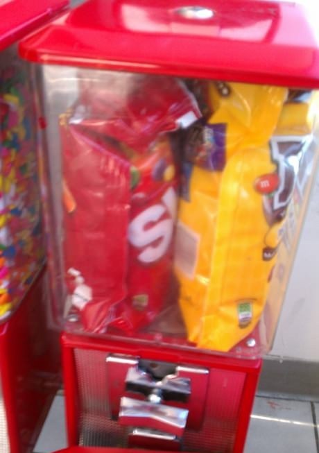 40. Could it be that someone forgot to open the packs and fill the candy machine?