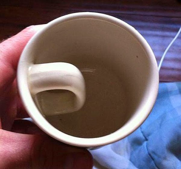 6. How should this cup be held?