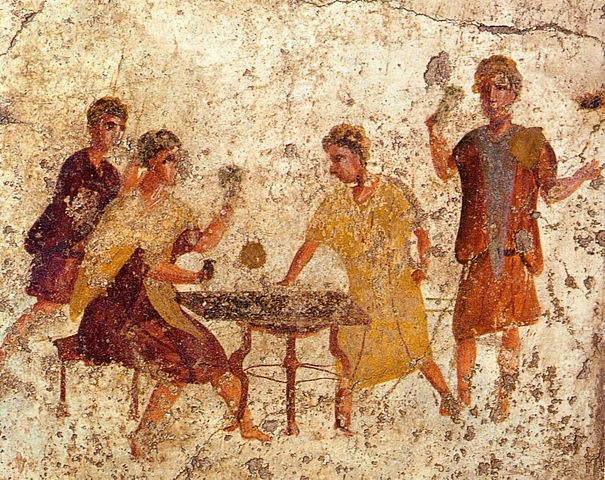 Im antiken Rom praktizierten Frauen das Spiel der Aliossi.