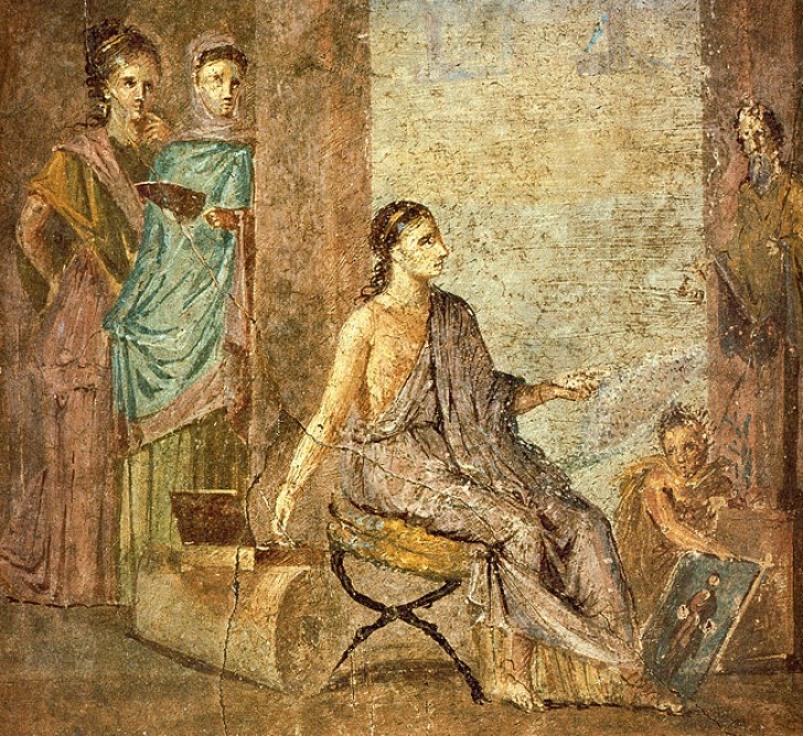 Die römischen Frauen wurden ausgebildet.