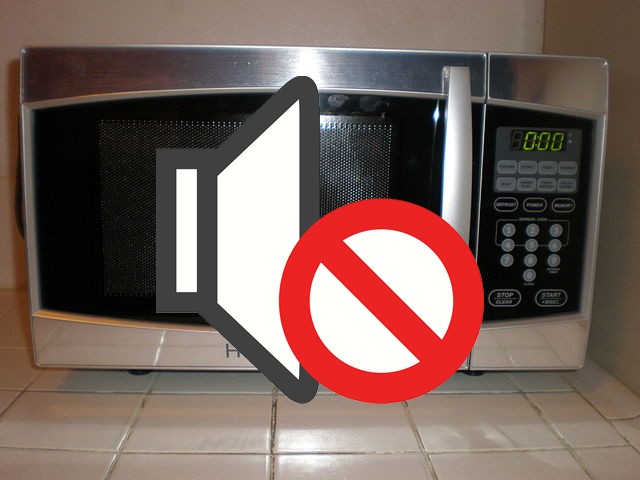 2.A mute button on the microwave oven.