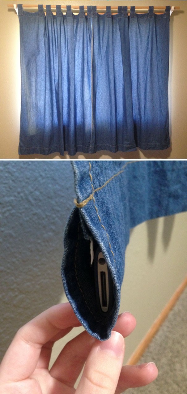 23. Selbst ein Vorhang kann ein hervorragendes Versteck sein.