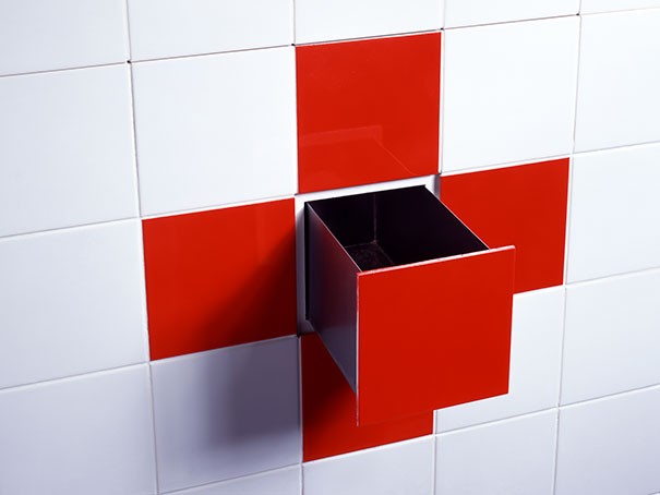 9. A movable tile in the bathroom