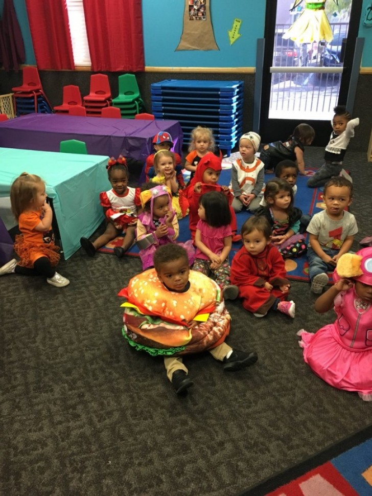 19. "My nephew went dressed as a hamburger to his school party."